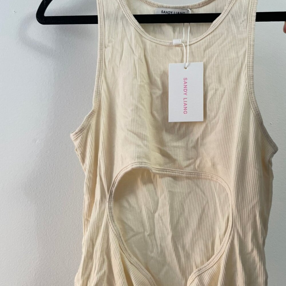 Sandy Liang Riblet/Kin Cut Out Tank - Picture 2 of 5